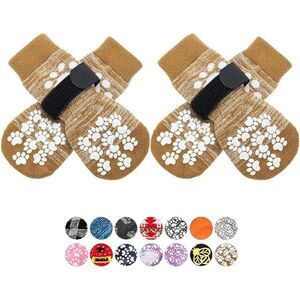 EXPAWLORER‎ Anti Slip Dog Socks to Prevent Licking Paws, Sz Small